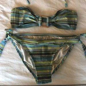 jcrew striped bikini